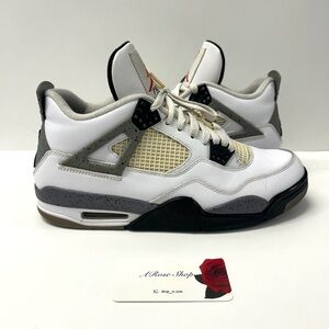 Nike Air Jordan 4 Retro ‘White Cement’ (308497 103) Shoes Size: 9.5 M